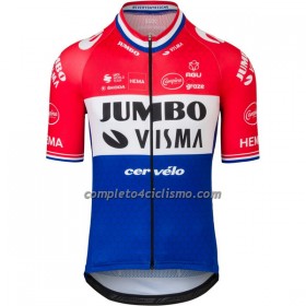 Maglia 2022 Jumbo-Visma Campione Olandese Manica Corta